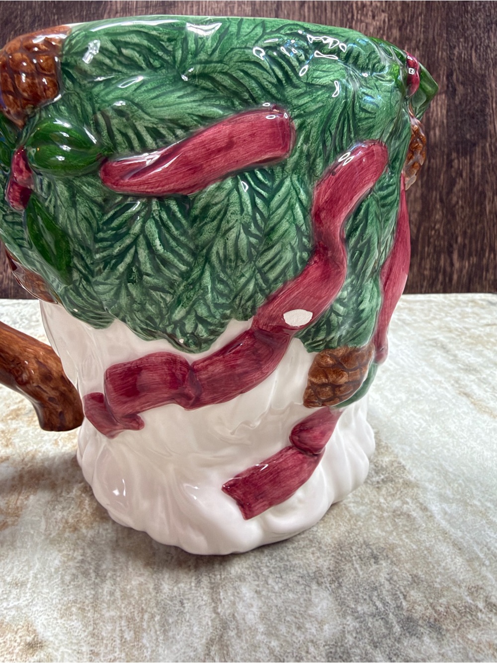 Vintage Santa Claus Christmas Pitcher Ceramic Holiday Decor Collectible - Picture 6 of 10
